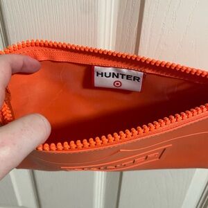 Orange zippered wristlet